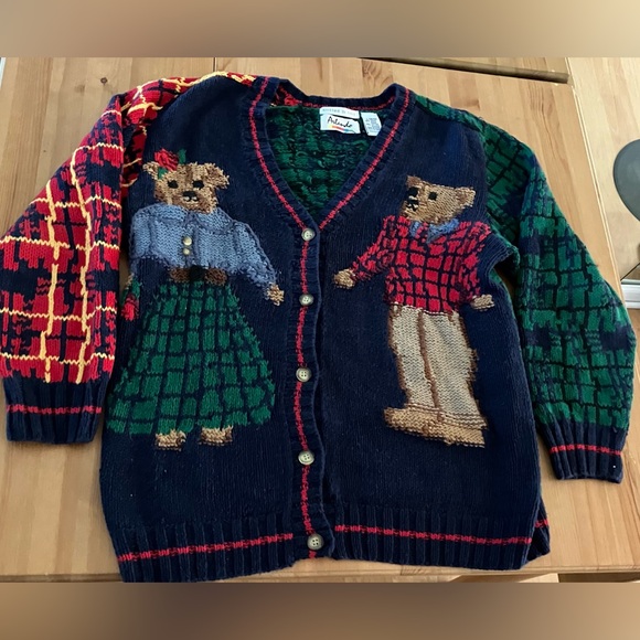 Arlando Other - EUC Vintage 1990’s Arlando Bear Pattern Cardigan Sweater - Multicolor sz Large